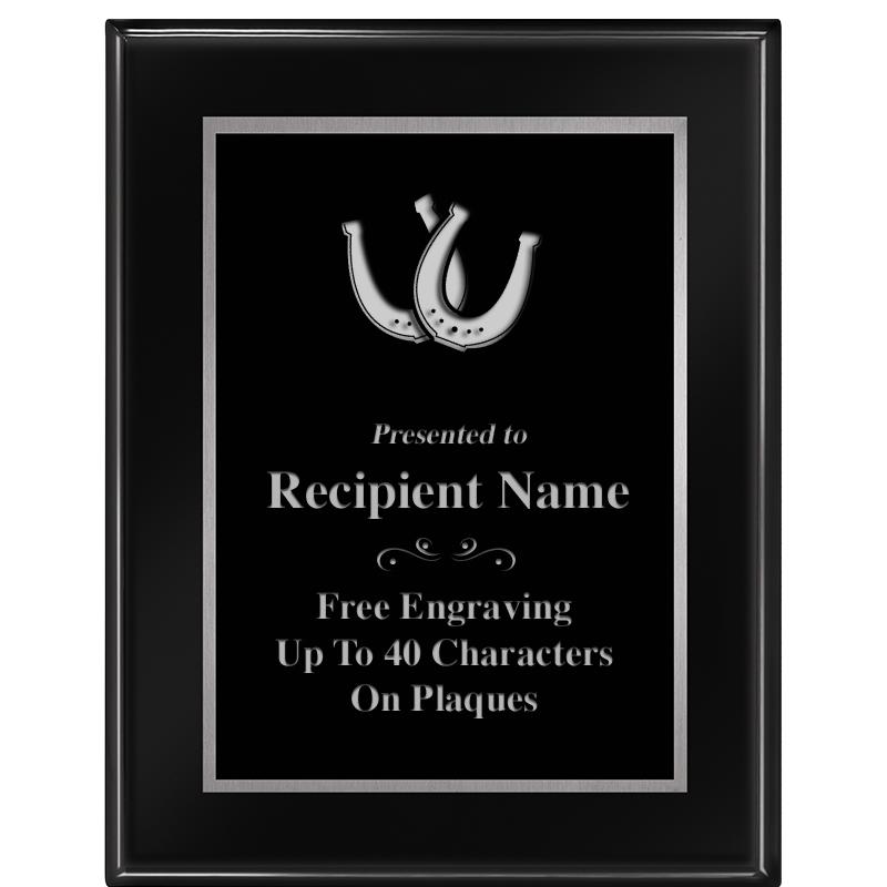 7"X9" GLOSSED EBONY PLAQUE SV
