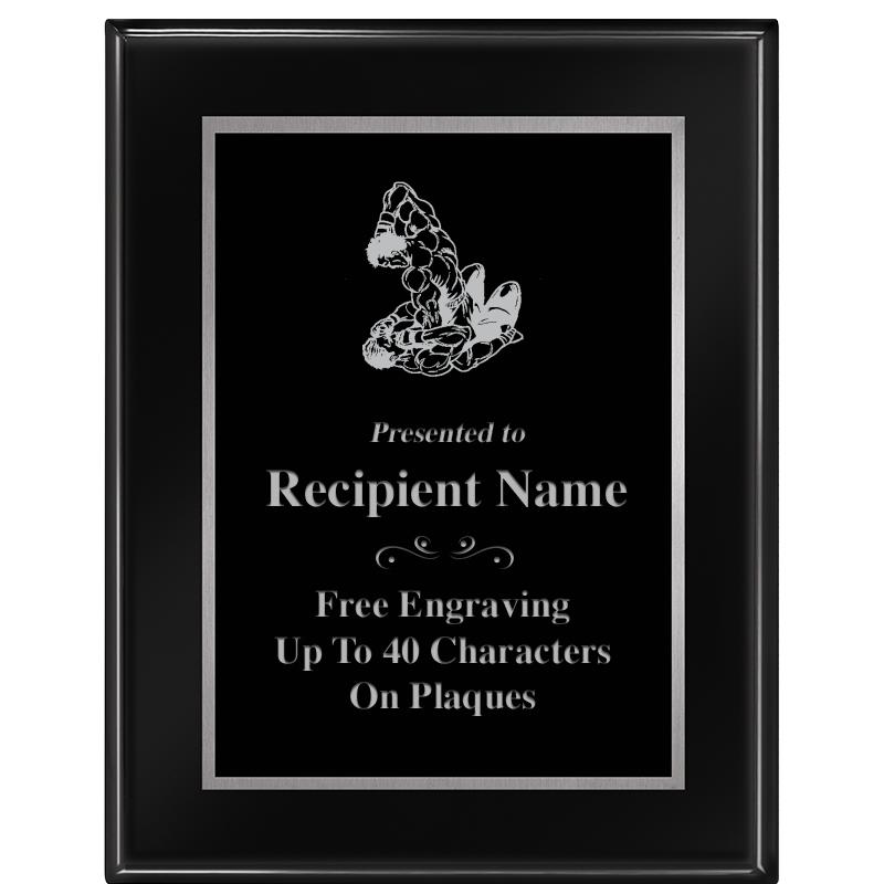7"X9" GLOSSED EBONY PLAQUE SV