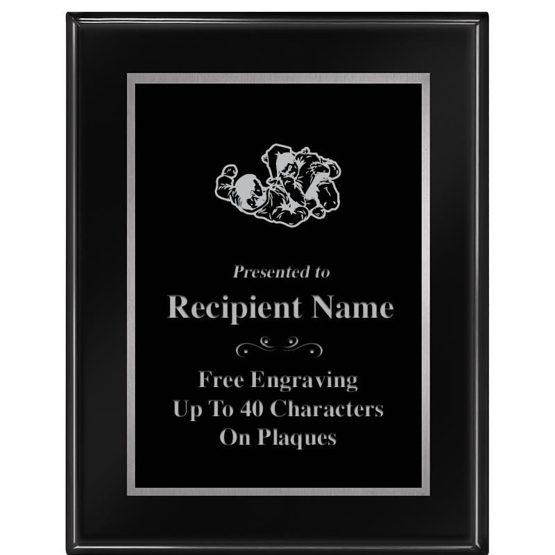 7"X9" GLOSSED EBONY PLAQUE SV