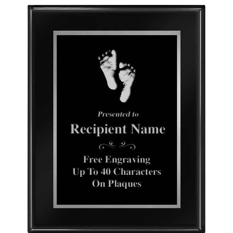 7"X9" GLOSSED EBONY PLAQUE SV