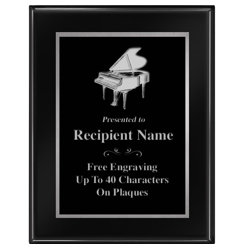 7"X9" GLOSSED EBONY PLAQUE SV