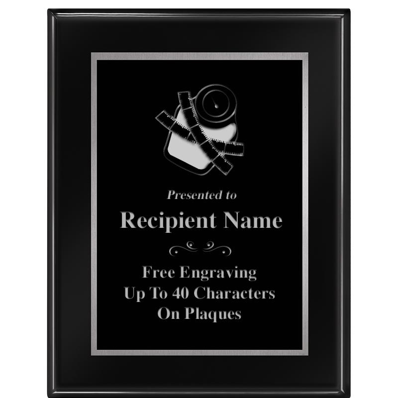 7"X9" GLOSSED EBONY PLAQUE SV