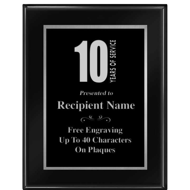 7"X9" GLOSSED EBONY PLAQUE SV