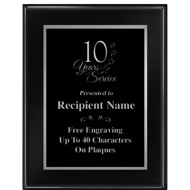 7"X9" GLOSSED EBONY PLAQUE SV