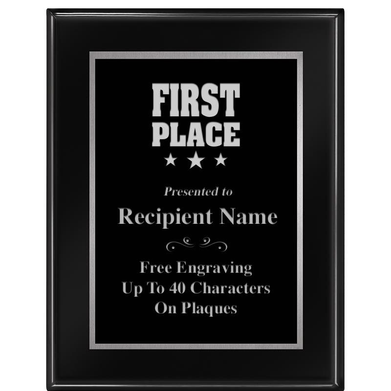 7"X9" GLOSSED EBONY PLAQUE SV