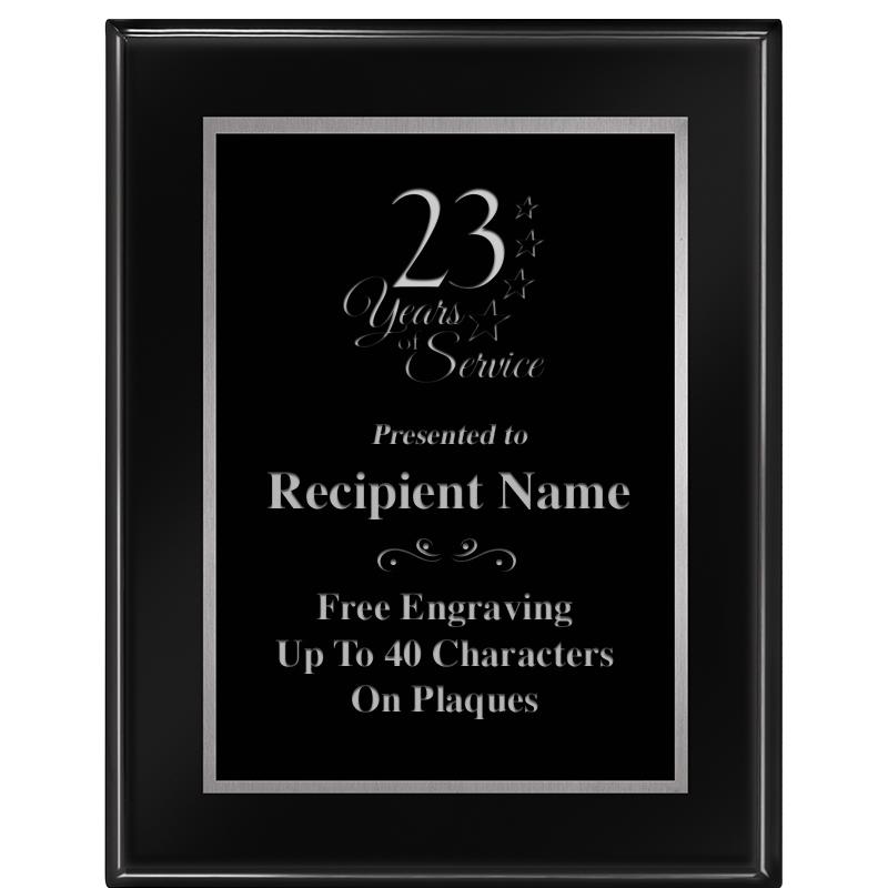 7"X9" GLOSSED EBONY PLAQUE SV