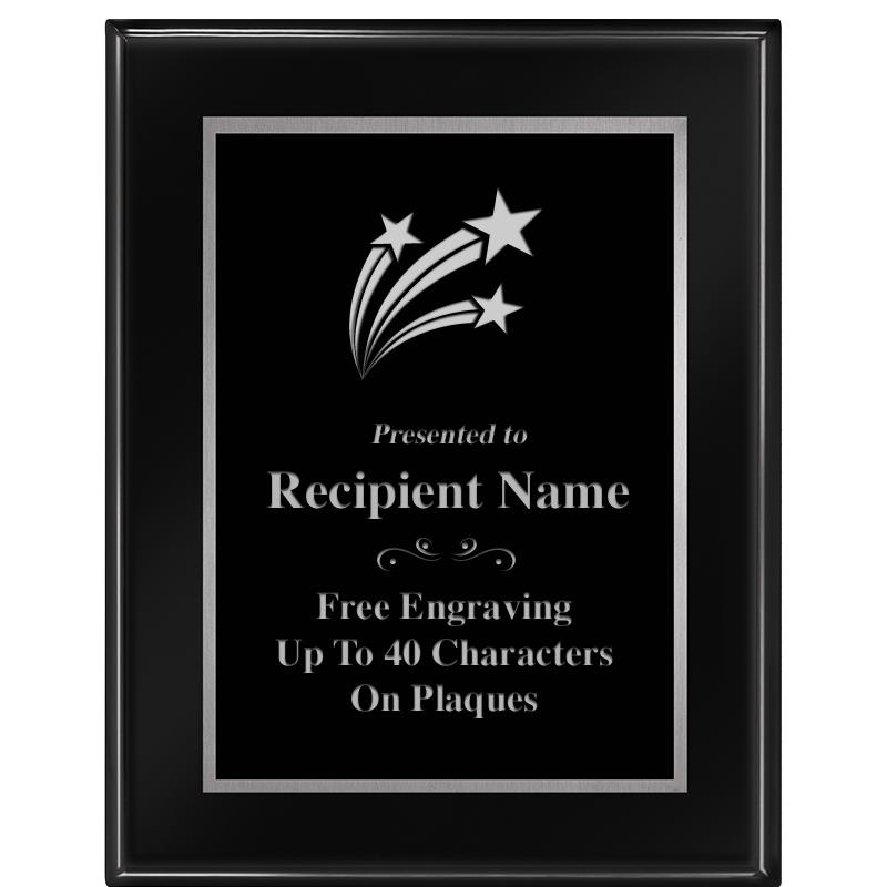 7"X9" GLOSSED EBONY PLAQUE SV