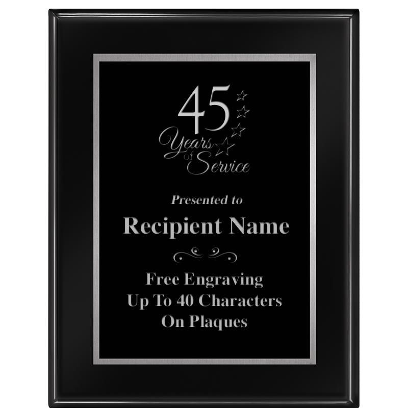 7"X9" GLOSSED EBONY PLAQUE SV