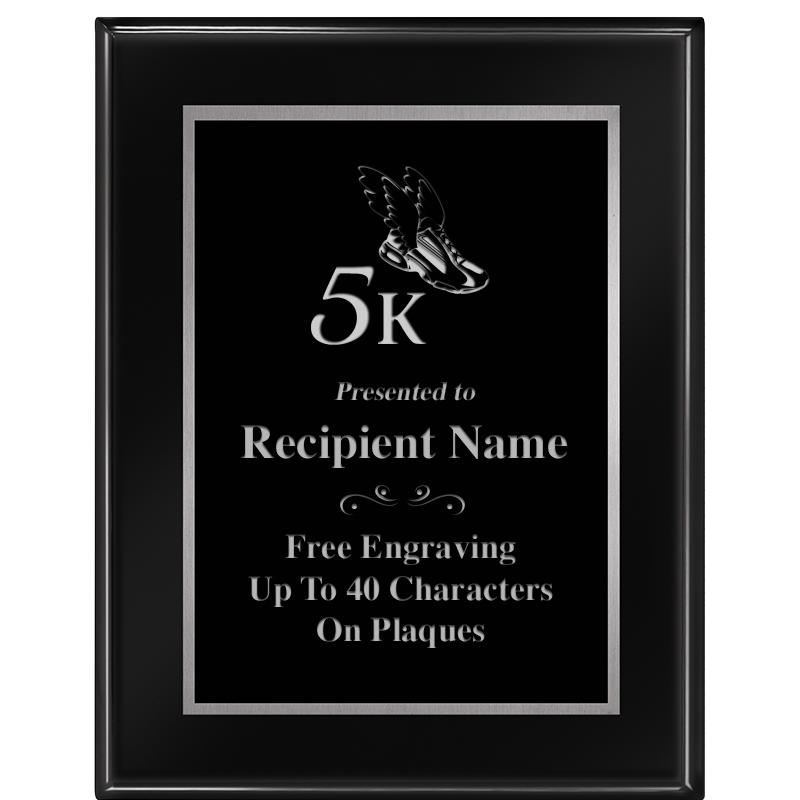7"X9" GLOSSED EBONY PLAQUE SV