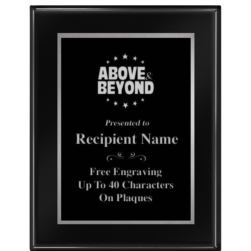 7"X9" GLOSSED EBONY PLAQUE SV