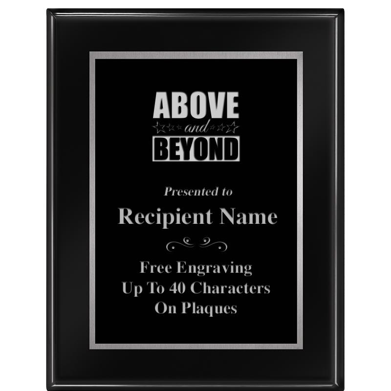 7"X9" GLOSSED EBONY PLAQUE SV