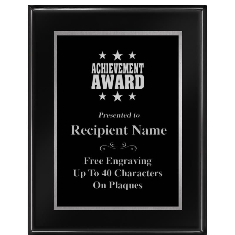 7"X9" GLOSSED EBONY PLAQUE SV