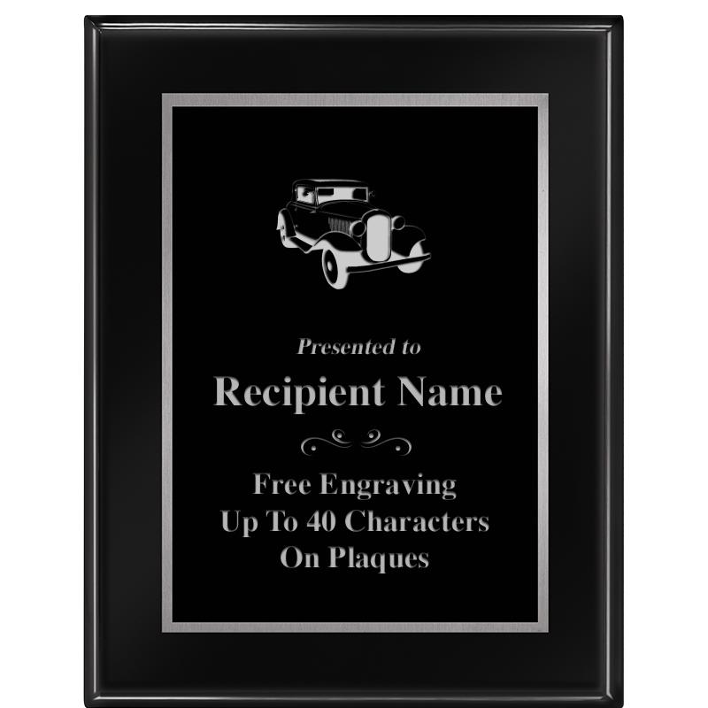 7"X9" GLOSSED EBONY PLAQUE SV