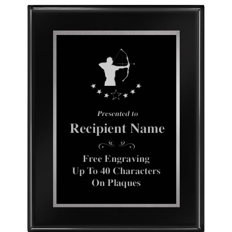 7"X9" GLOSSED EBONY PLAQUE SV
