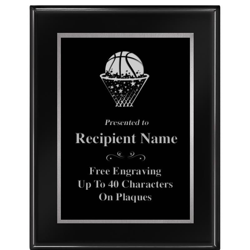 7"X9" GLOSSED EBONY PLAQUE SV