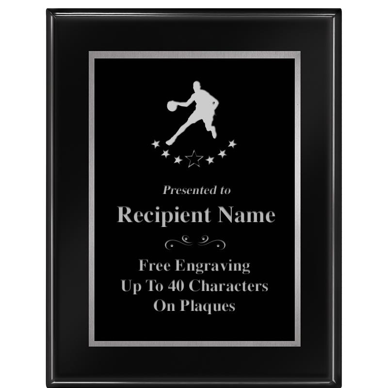 7"X9" GLOSSED EBONY PLAQUE SV