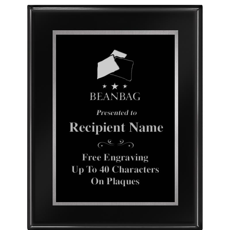 7"X9" GLOSSED EBONY PLAQUE SV