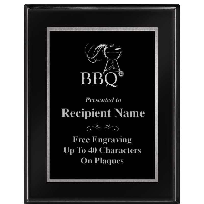 7"X9" GLOSSED EBONY PLAQUE SV