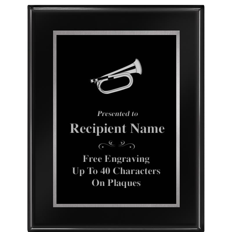 7"X9" GLOSSED EBONY PLAQUE SV