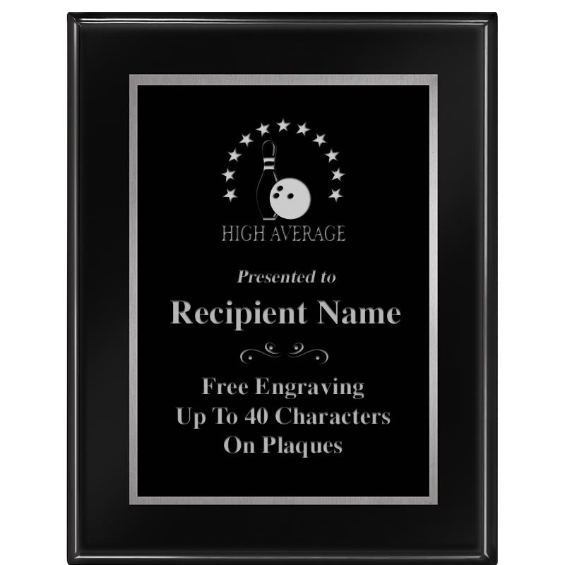 7"X9" GLOSSED EBONY PLAQUE SV