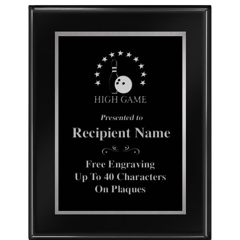 7"X9" GLOSSED EBONY PLAQUE SV