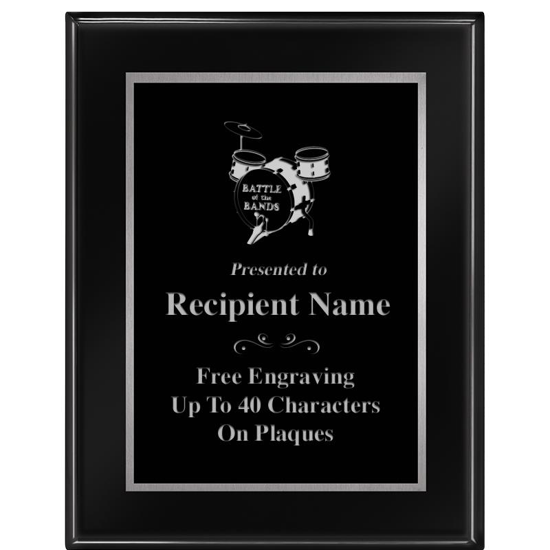 7"X9" GLOSSED EBONY PLAQUE SV