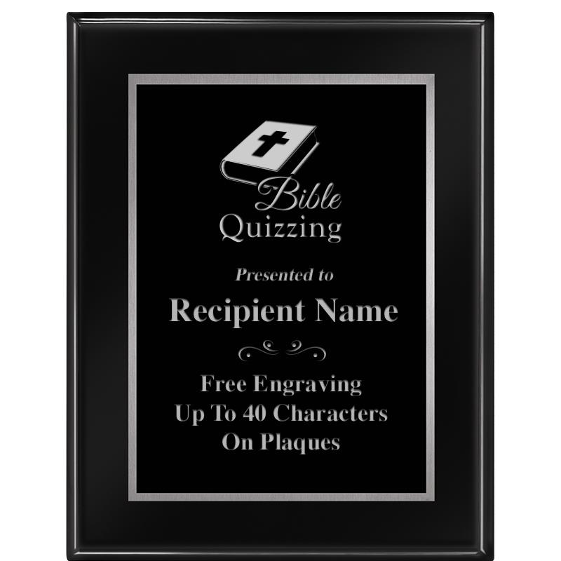 7"X9" GLOSSED EBONY PLAQUE SV