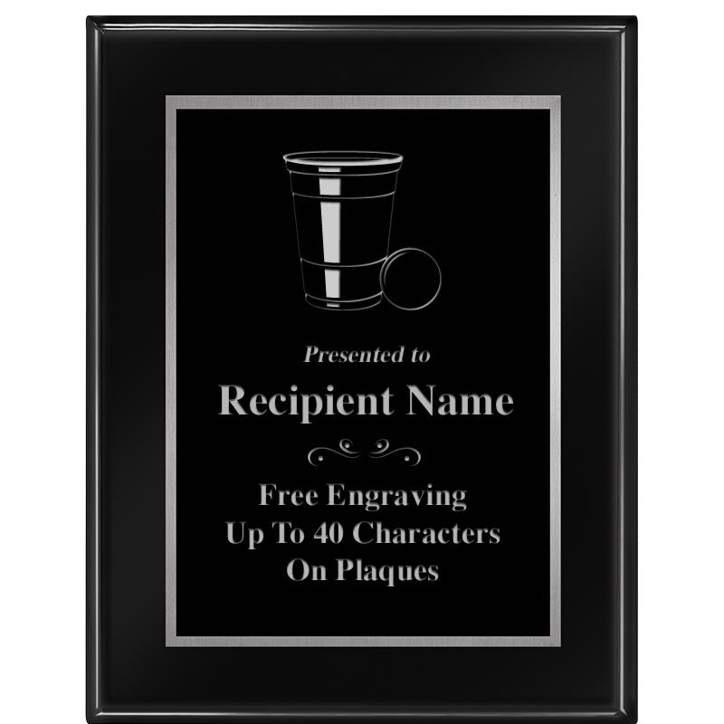 7"X9" GLOSSED EBONY PLAQUE SV