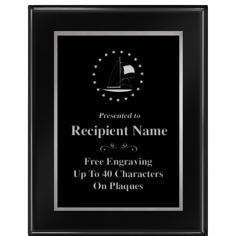 7"X9" GLOSSED EBONY PLAQUE SV