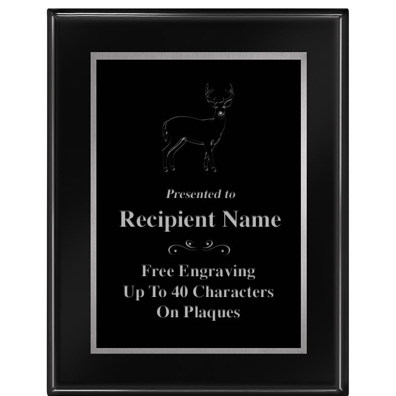 7"X9" GLOSSED EBONY PLAQUE SV