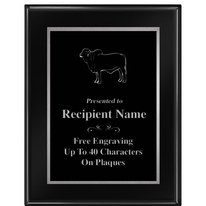 7"X9" GLOSSED EBONY PLAQUE SV