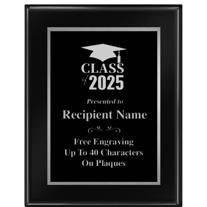7"X9" GLOSSED EBONY PLAQUE SV