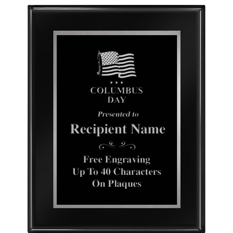 7"X9" GLOSSED EBONY PLAQUE SV