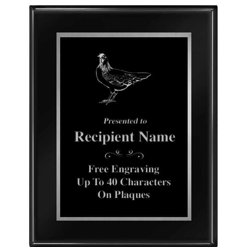 7"X9" GLOSSED EBONY PLAQUE SV