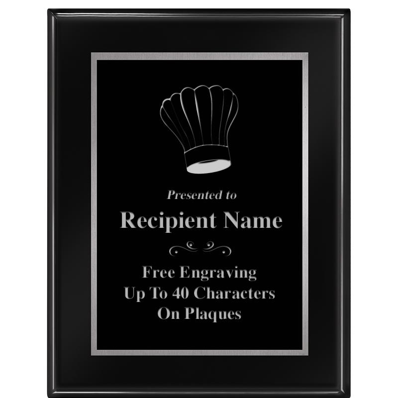 7"X9" GLOSSED EBONY PLAQUE SV