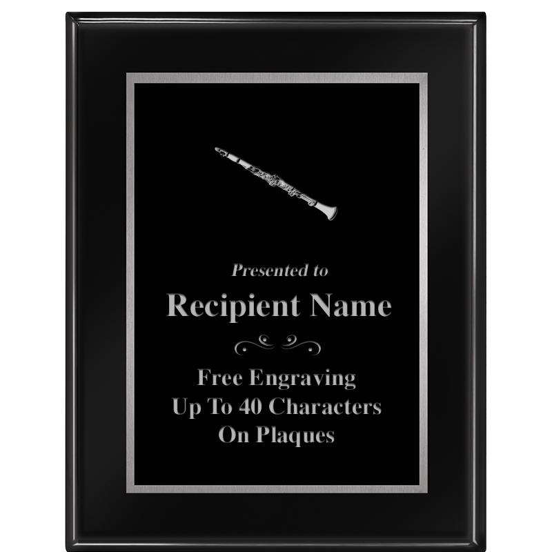 7"X9" GLOSSED EBONY PLAQUE SV