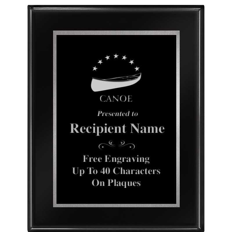 7"X9" GLOSSED EBONY PLAQUE SV