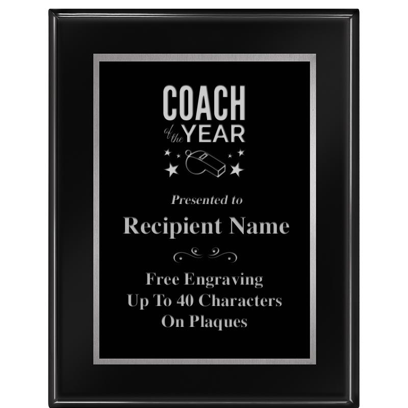 7"X9" GLOSSED EBONY PLAQUE SV