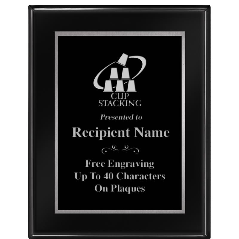7"X9" GLOSSED EBONY PLAQUE SV