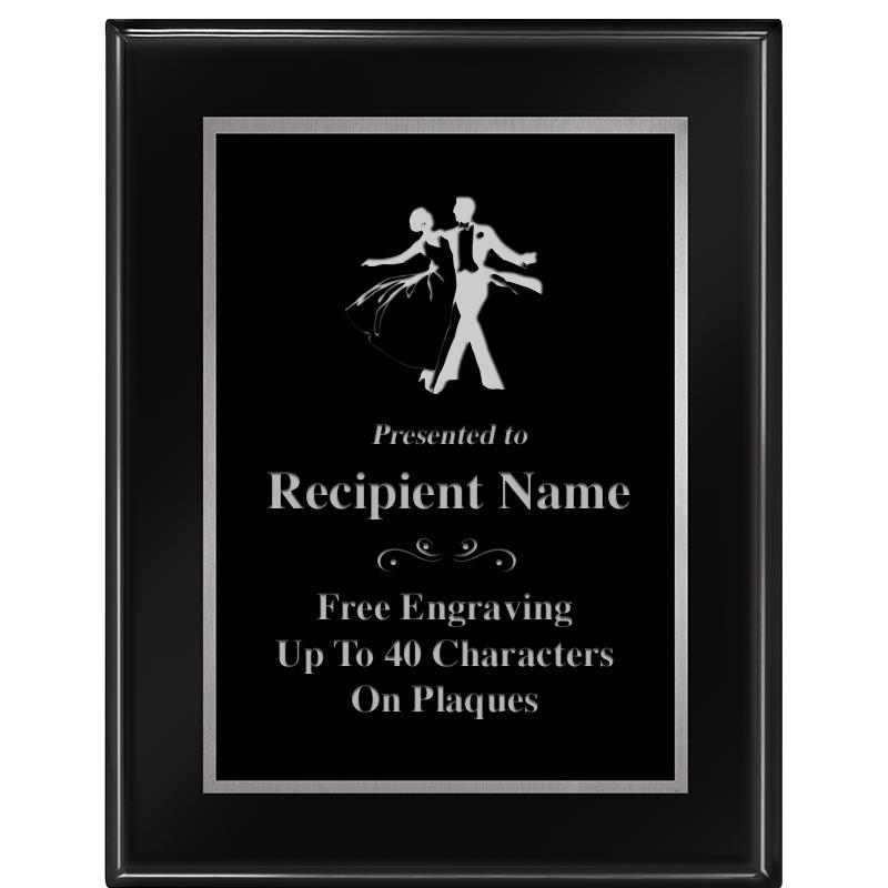 7"X9" GLOSSED EBONY PLAQUE SV