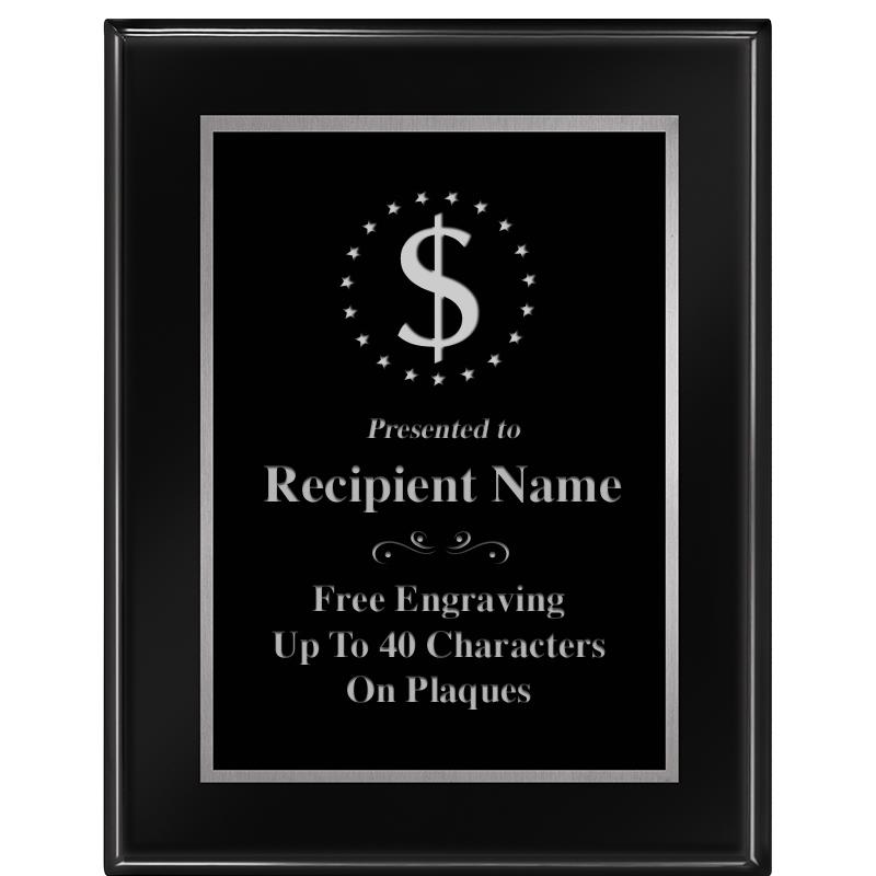 7"X9" GLOSSED EBONY PLAQUE SV