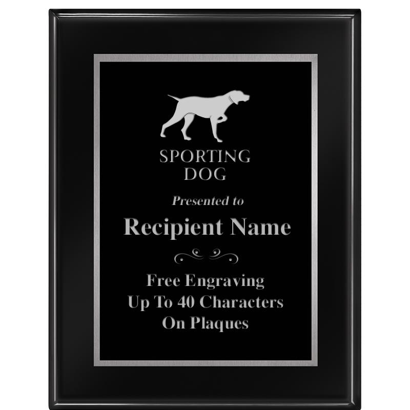 7"X9" GLOSSED EBONY PLAQUE SV