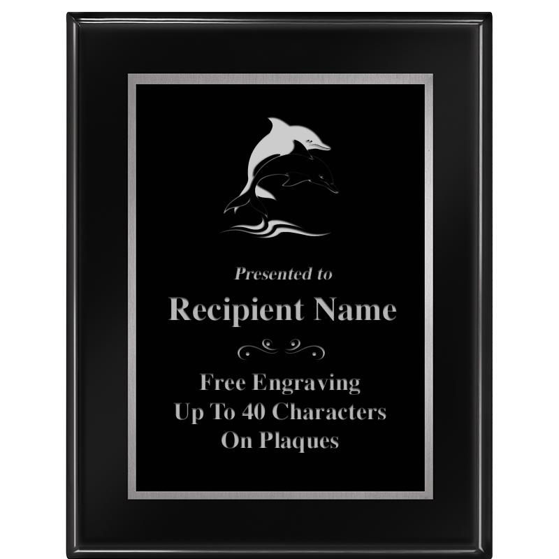7"X9" GLOSSED EBONY PLAQUE SV