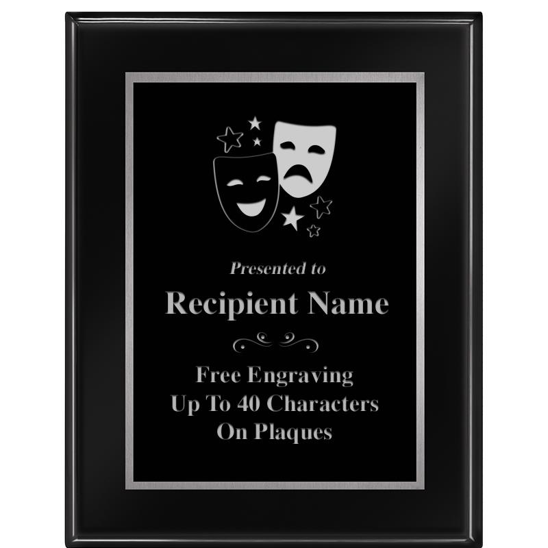 7"X9" GLOSSED EBONY PLAQUE SV