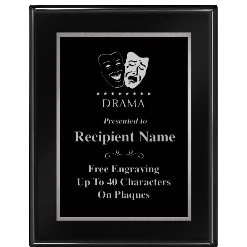 7"X9" GLOSSED EBONY PLAQUE SV