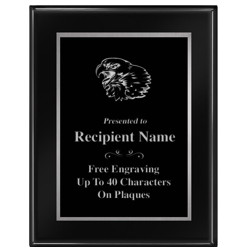 7"X9" GLOSSED EBONY PLAQUE SV