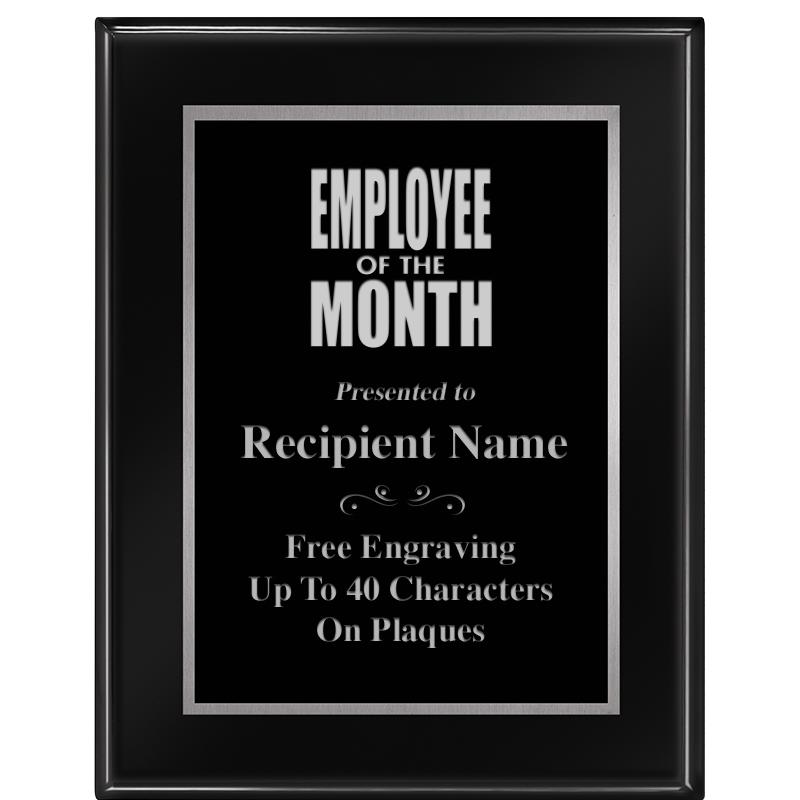 7"X9" GLOSSED EBONY PLAQUE SV