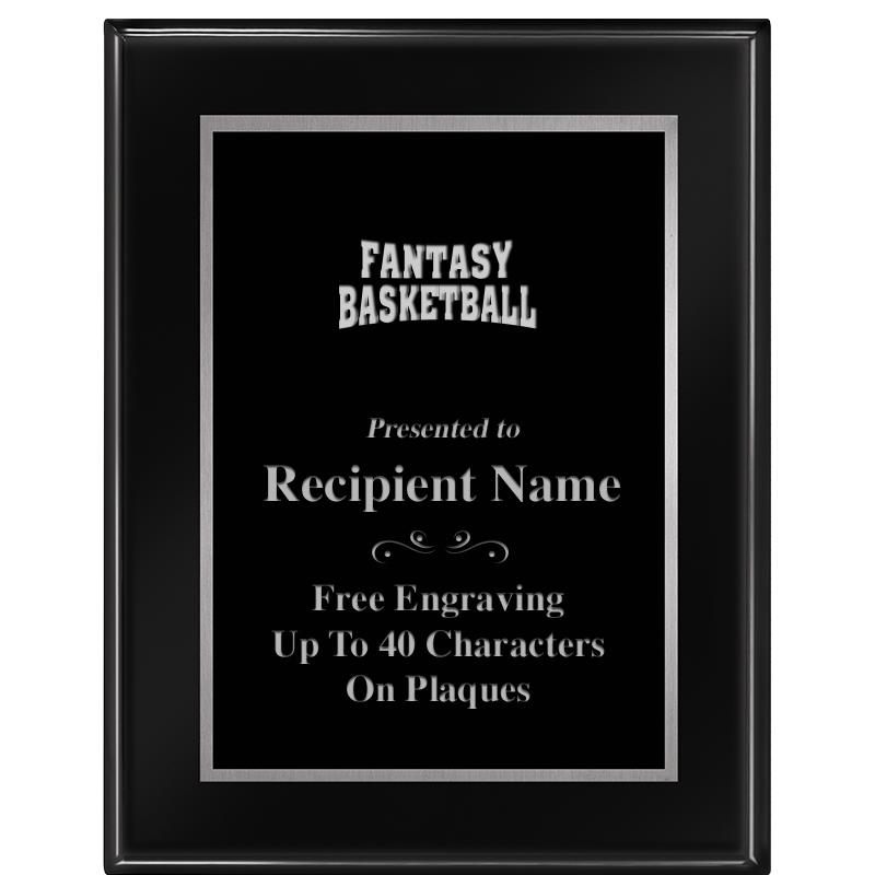 7"X9" GLOSSED EBONY PLAQUE SV