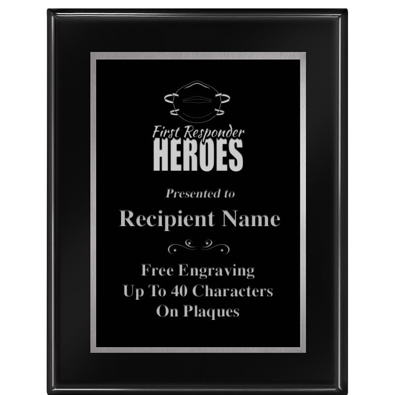 7"X9" GLOSSED EBONY PLAQUE SV