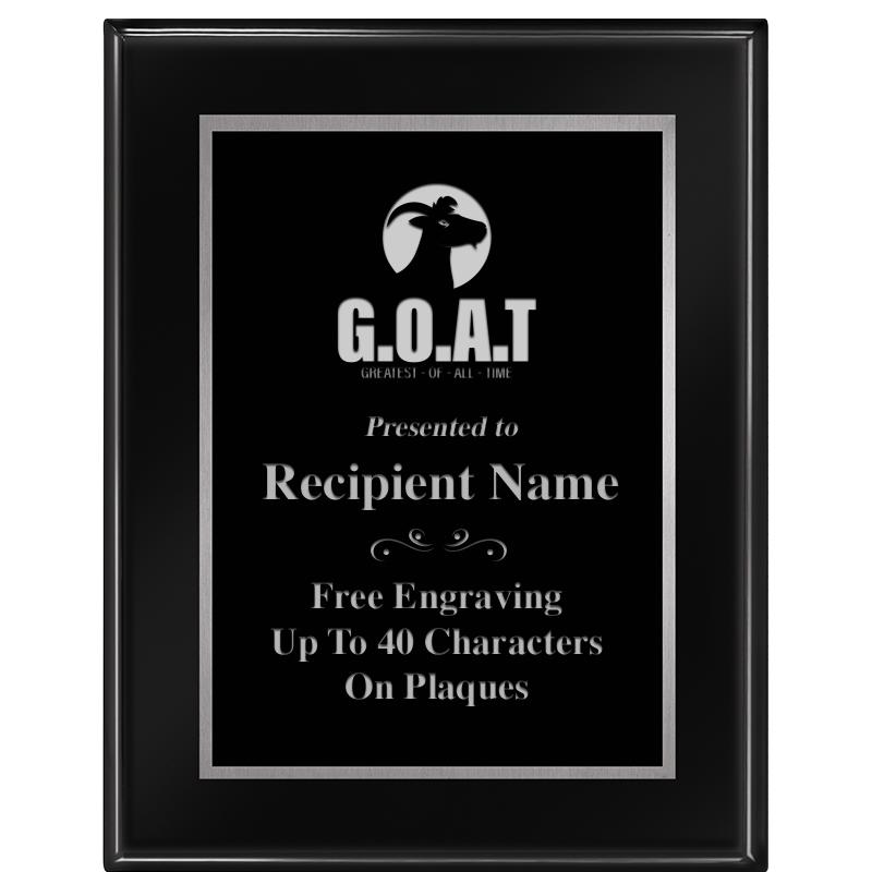 7"X9" GLOSSED EBONY PLAQUE SV